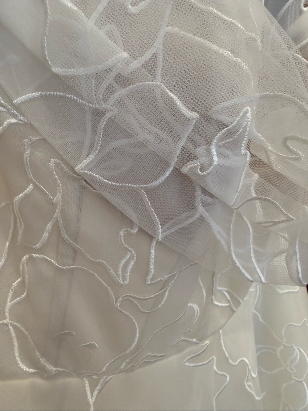 Jenny Yoo Lorelai Strapless White Floral Embroidered Gown - Picture 11 of 12